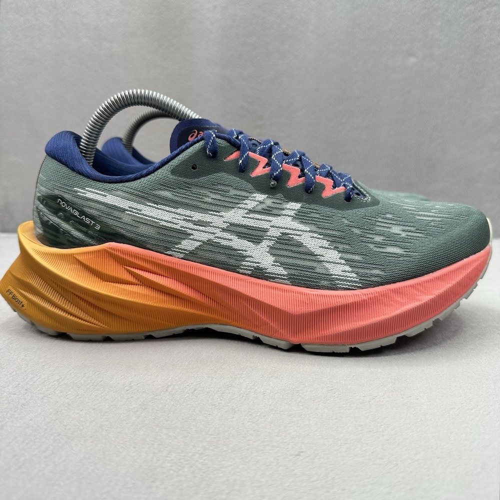 Womens Size 10 ASICS Novablast 3 TR Shoes Nature Breathing / Papaya Running